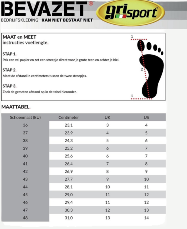 Comfortabele werkschoenen Grisport